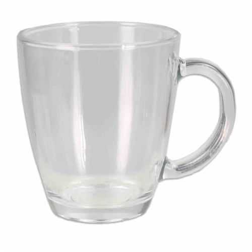 12oz Glass Coffee Mug Perspective: front