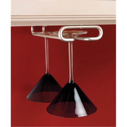 18 ft. D Single Stemware Rack-Satin Nickel Perspective: front