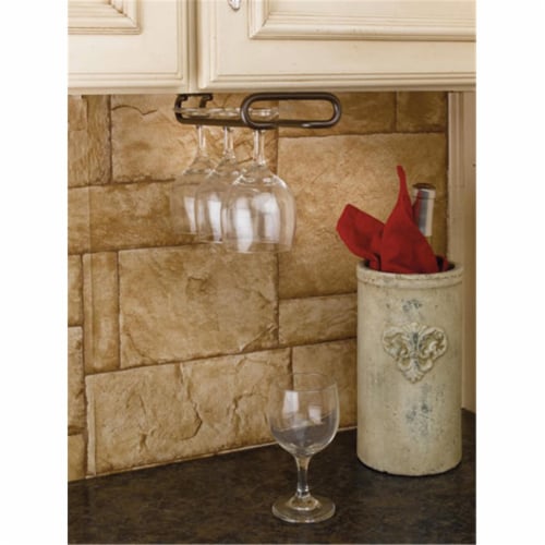 RS3150.18SN 18 ft. D Single Stemware Rack-Oil Rubbed Bronze Perspective: front