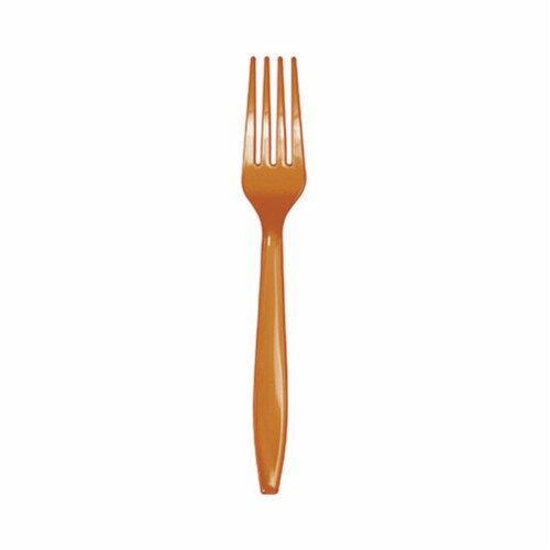 Group Pumpkin Spice Premium Plastic Forks, Pack of 12 - 24 Per Pack Perspective: front