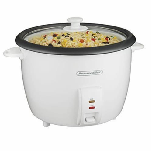 37551 WHT Silex Arrocera 30 Cup Rice Cooker, White Perspective: front