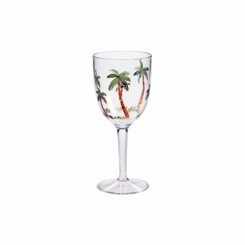 Palm Tree Wine Glass Perspective: front