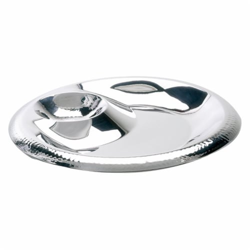 Hammered Double Wall Chip And Dip Tray - 13 in. Perspective: front