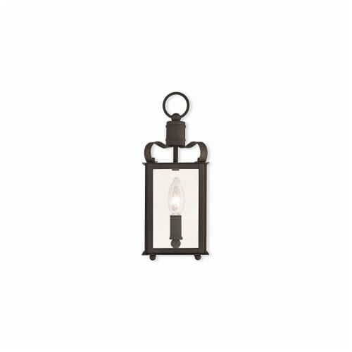 6.5 in. 1 Light Candelabra Base Black Outdoor Wall Lantern Perspective: front