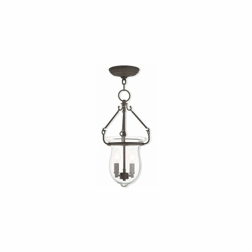 10 in. 3 Light Candelabra Base Bronze Outdoor Wall Lantern Perspective: front