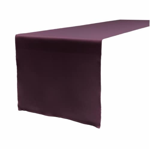 TCpop14x108-EggplantP42 Polyester Poplin Table Runner, Eggplant - 14 x 108 in. Perspective: front