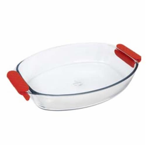 Lancaster Colony  Prediletta Medium 3.4 qt. Oval Roaster with Silicone Handles Perspective: front