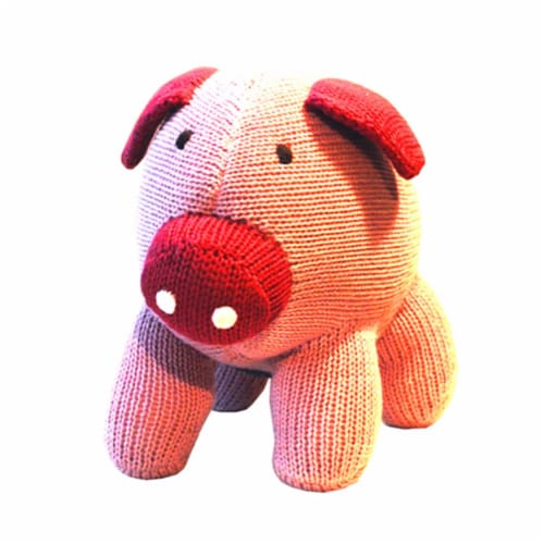 Knit Pig, 6 in. Toy Perspective: front