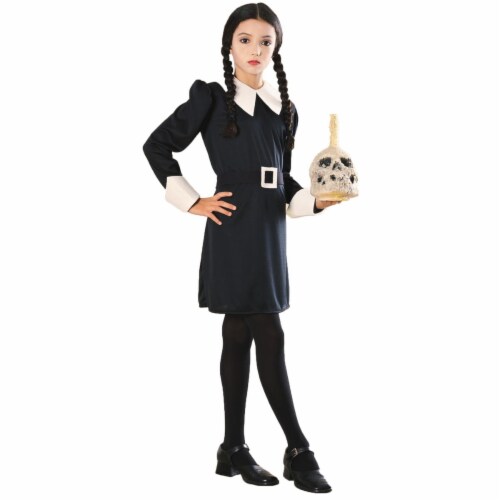 Addams Fam Wednesday Child Costume, Medium Perspective: front