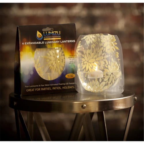 Lumizu Expandable Luminary Lantern Lila Ivory Perspective: front