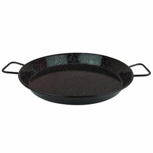 15 in. Enameled Steel Paella Pan - 8 Servings Perspective: front