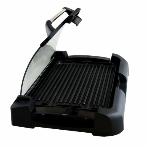 Reversible Indoor Grill And Griddle With Removable Glass Lid Perspective: front