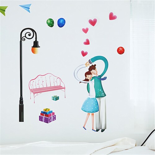 Love is Mutual - Medium Wall Decals Stickers Appliques Home Decor Perspective: front