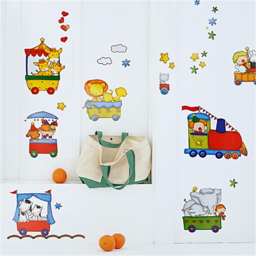 Chu Chu Train-1 - Medium Wall Decals Stickers Appliques Home Decor Perspective: front