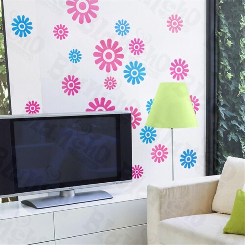 Color Petals - X-Large Wall Decals Stickers Appliques Home Decor Perspective: front