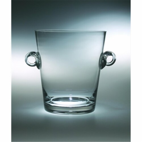Classic Clear 7 in. High Quality Glass Ice Bucket Perspective: front