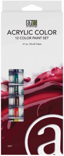 Art Advantage Acrylic 12 Color Paint Set Perspective: front