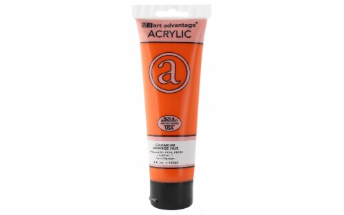 Art Advantage Acrylic Paint Tube - Cadmium Orange Hue Perspective: front