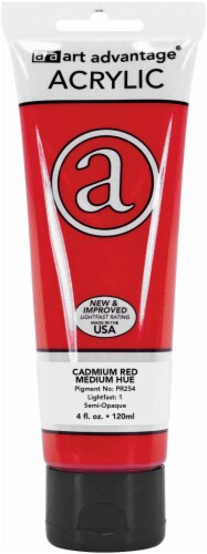 Art Advantage Acrylic Paint Tube - Red Medium Perspective: front