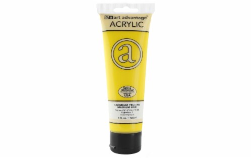 Art Advantage Acrylic Paint Tube - Cadmium Yellow Medium Perspective: front