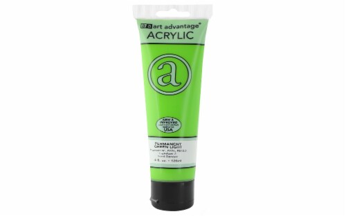 Art Advantage Acrylic Paint - Permanent Green Light Perspective: front