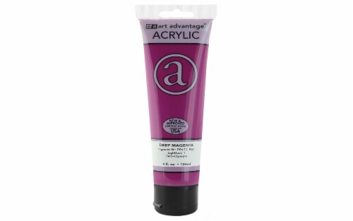Art Advantage® Acrylic Paint Tube - Deep Magenta Perspective: front