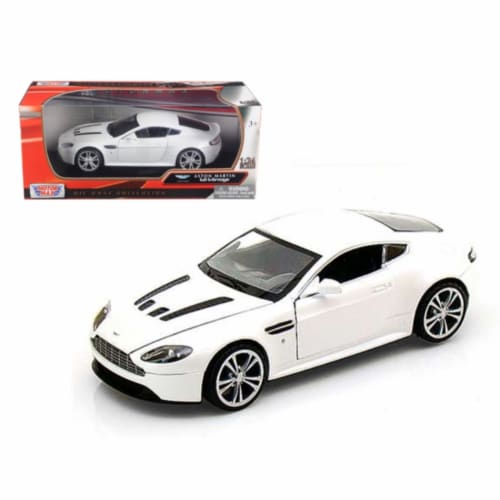 Aston Martin V12 Vantage Pearl White 1 24 Diecast Car Model by