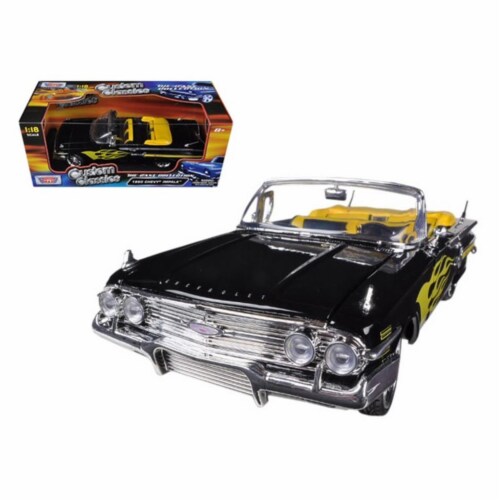 Motormax 79009MJBK 1960 Chevrolet Impala Black with Flames Custom 1 18 Diecast Model Car 1 Fry s Food Stores