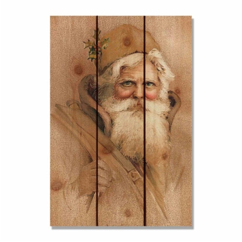 Day Dream FC1624 16 x 24 in. Father Christmas Inside & Outside wood Wall Art Perspective: front