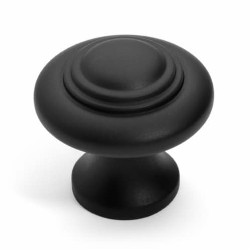 Dynasty Hardware K-9229-FB Super Saver Concentric Cabinet Knob- Flat Black Perspective: front