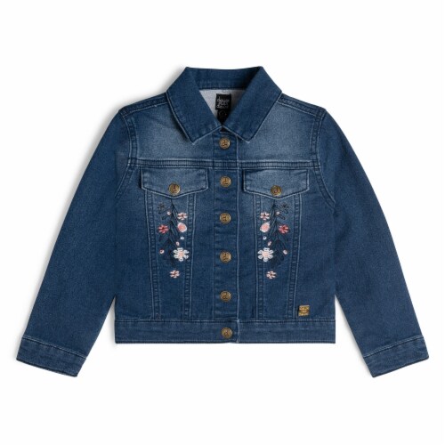Denim Jacket With Embroidery Perspective: front