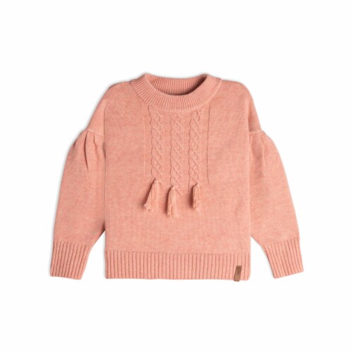 Long Sleeve Sweater Pink Coral Perspective: front