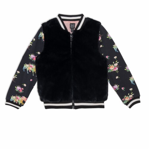 Bomber Jacket With Unicorn Print Sleeve 4 5 Kroger