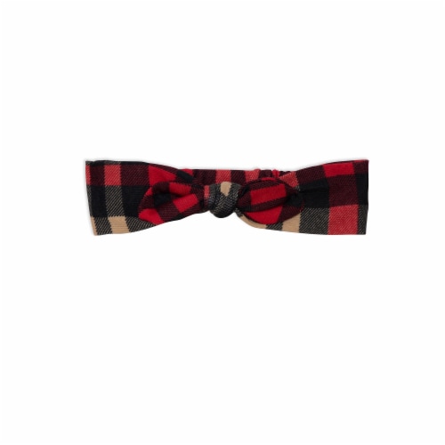 Plaid Knotted Headband Perspective: front