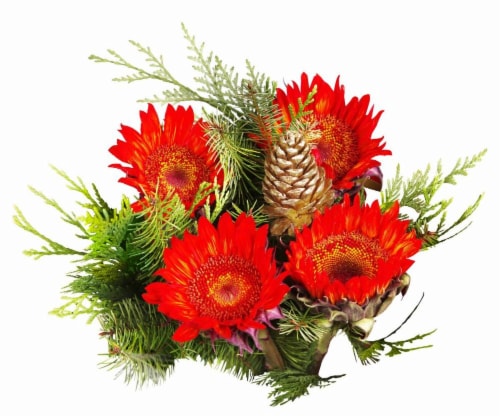 Golden Christmas Bouquet Perspective: front