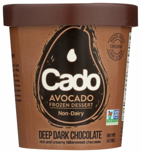 Cado Dark Chocolate Dairy Free Avocado Frozen Dessert Perspective: front