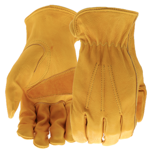 Boss Leather Grain Cowhide Gloves Perspective: front