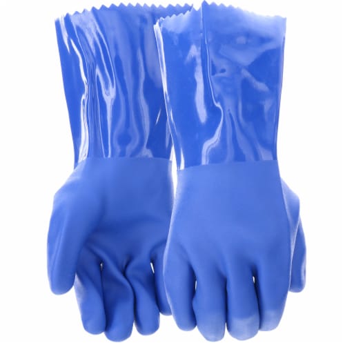 West Chester Blue Fully Coated PVC Gloves Perspective: front