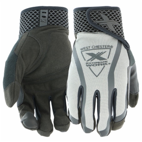 West Chester® Extreme Work™ MultiPurpX Performance Gloves - Gray & Black Perspective: front