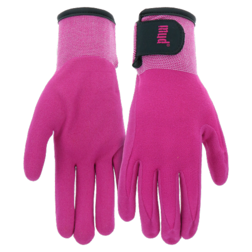 Mud Grip Magenta Gardening Gloves Perspective: front