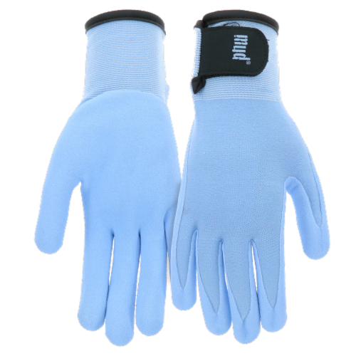 Mud Grip Gardening Gloves - Powder Blue Perspective: front