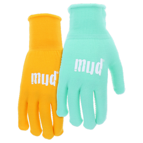 Mud Mini Dot Gloves - Mint / Saffron Perspective: front