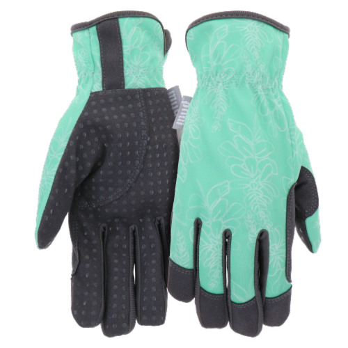 Mud Hidex Dot Grip Gloves - Floral Mint Perspective: front