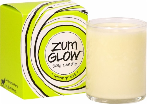Zum Glow Votive Lemongrass Aromatherapy Soy Candle Perspective: front