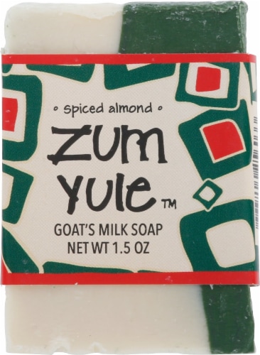 Zum Yule™ Spiced Almond Goat's Milk Mini Bar Soap Perspective: front