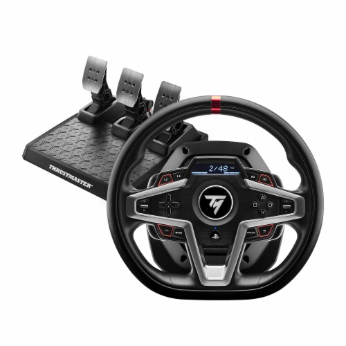 Thrustmaster T248 Racing Wheel and Pedals w/ Paddle Shifters for PS5, PS4, & PC Perspective: front