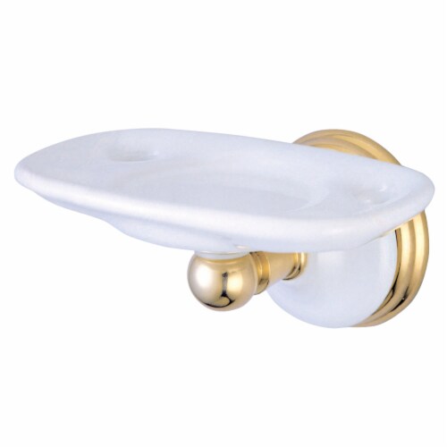 Kingston Brass BA1116PB Victorian Toothbrush with Tumbler Holders, Polished Brass Perspective: front