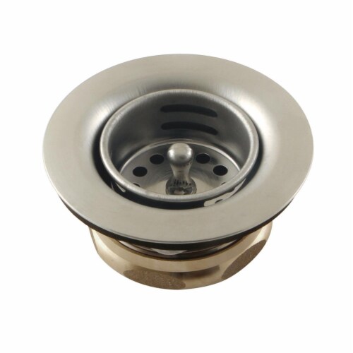 Kingston Brass K461BBN Tacoma Stainless Steel Bar Sink Duo Basket Strainer, Brushed Nickel Perspective: front