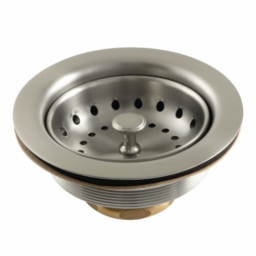 Kingston Brass K111BBN Tacoma Stainless Steel Kitchen Sink Basket Strainer, Brushed Nickel Perspective: front