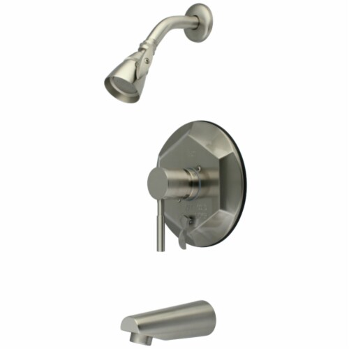 Kingston Brass KB46380DL Concord Tub & Shower Faucet, Brushed Nickel, 1